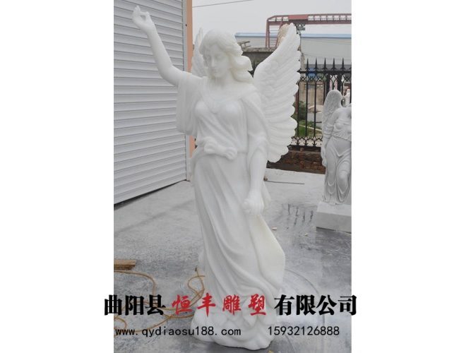 汉白玉西方天使雕塑